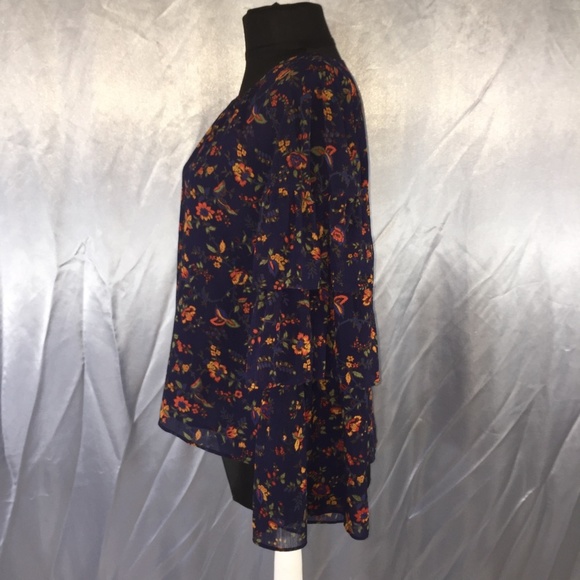 Madewell floral printed ruffle sleeve blouse - Picture 2 of 10